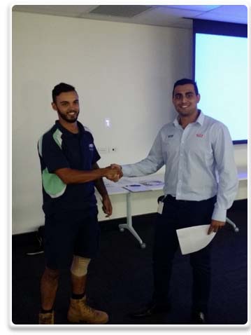 Jake receiving AUS/NZ National Technician of the Year 2015 at one of the largest multi-national pest services companies